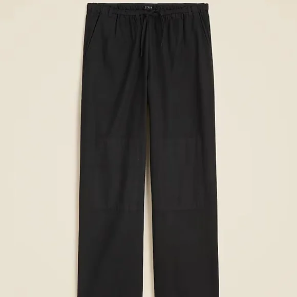 J. Crew relaxed utility pant in cotton blend Black Tall Small - Picture 3 of 3